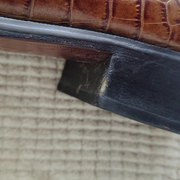 ARIAT Croc Embossed Leather Lace Up Boots Women's 8B - Picture 15 of 15